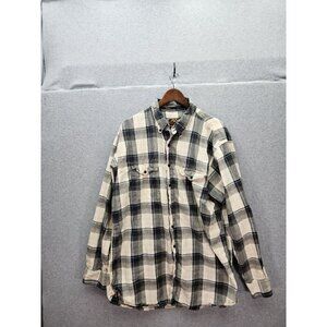 Walls Authentic Ranch Wear Plaid Flannel Shirt Long Sleeve Button-Up X Large
